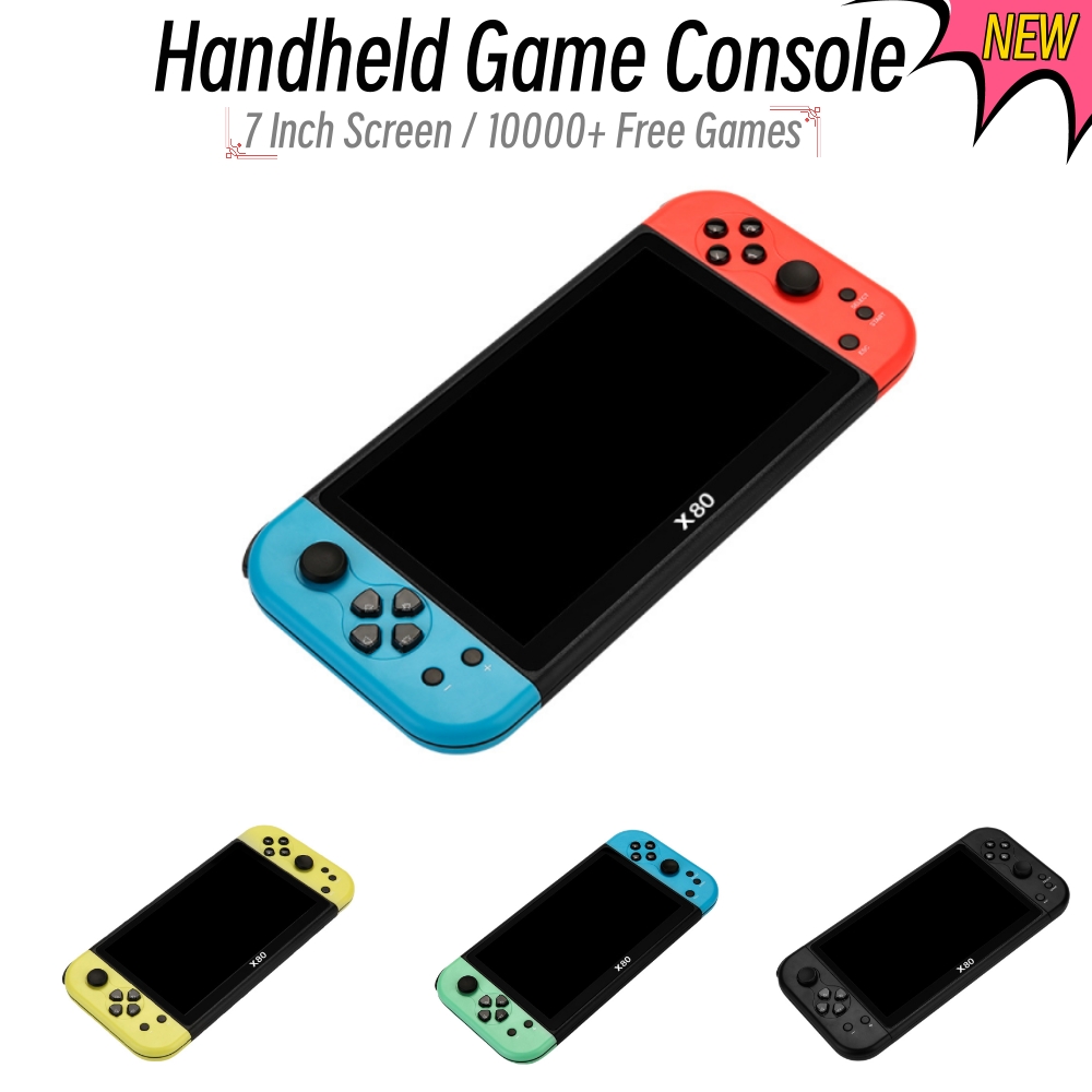 Gaming Console X7 - 10000 Free Games X80 Portable Game