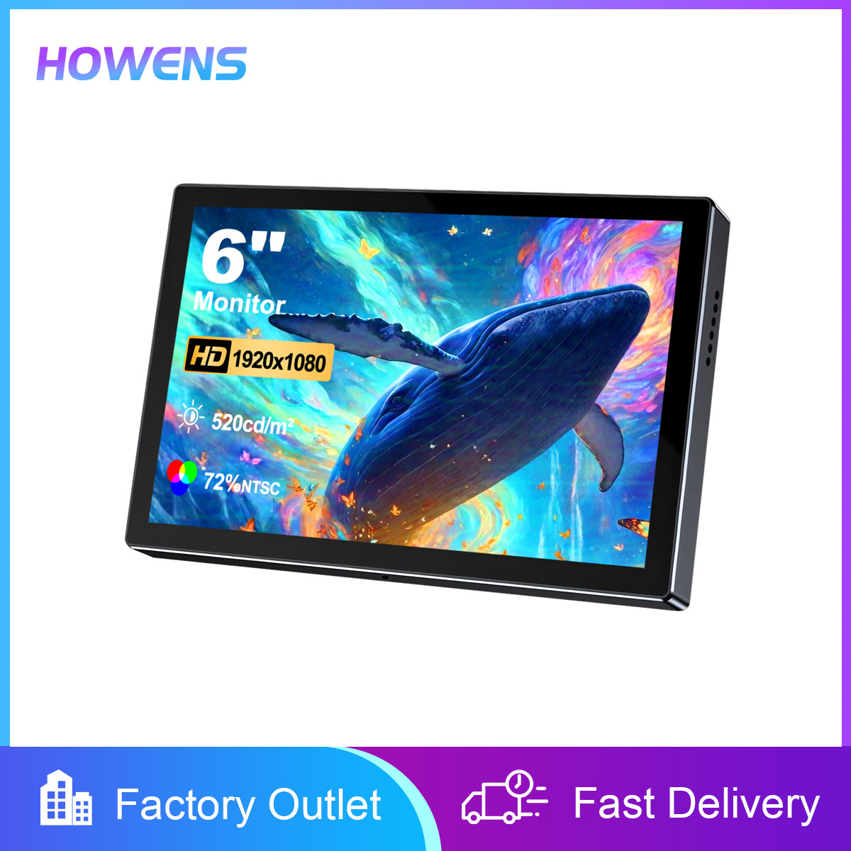 Gaming Console Type - 6 Inch Portable Monitor HD 1080P