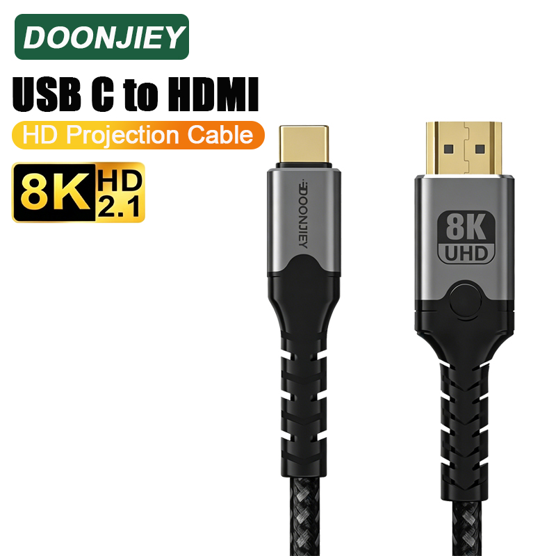 Hdmi Cable 2.1 - DOONJIEY USB C to HDMI 2.1