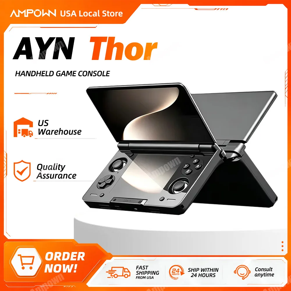 Gaming Console Type - AYN Thor Dual OLED Clamshell Handheld