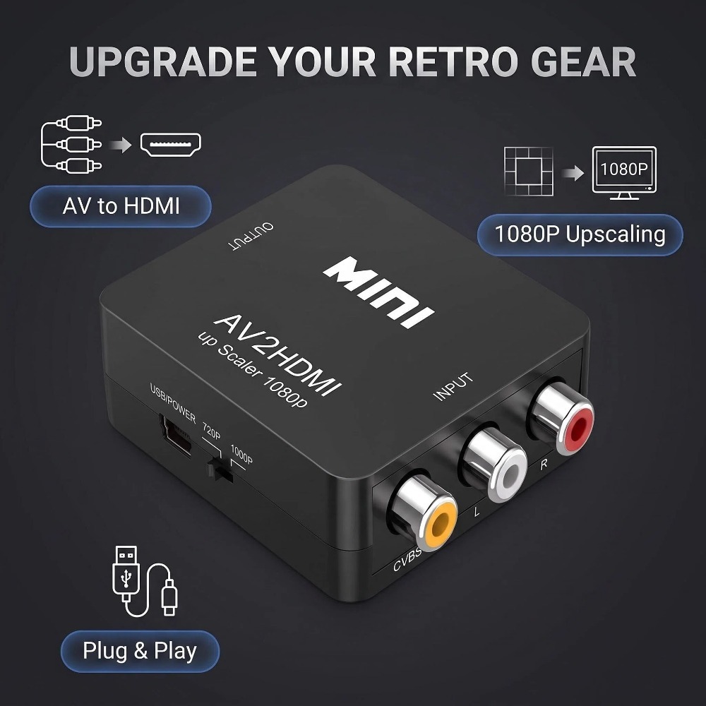 1080P AV To HDMI Converter RCA - Gaming Console Ps3 recension och pris