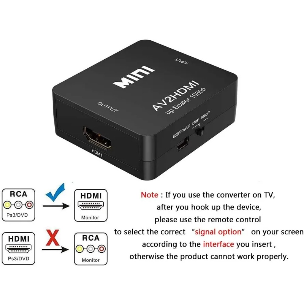 1080P AV To HDMI Converter RCA - Gaming Console Ps3 recension och pris