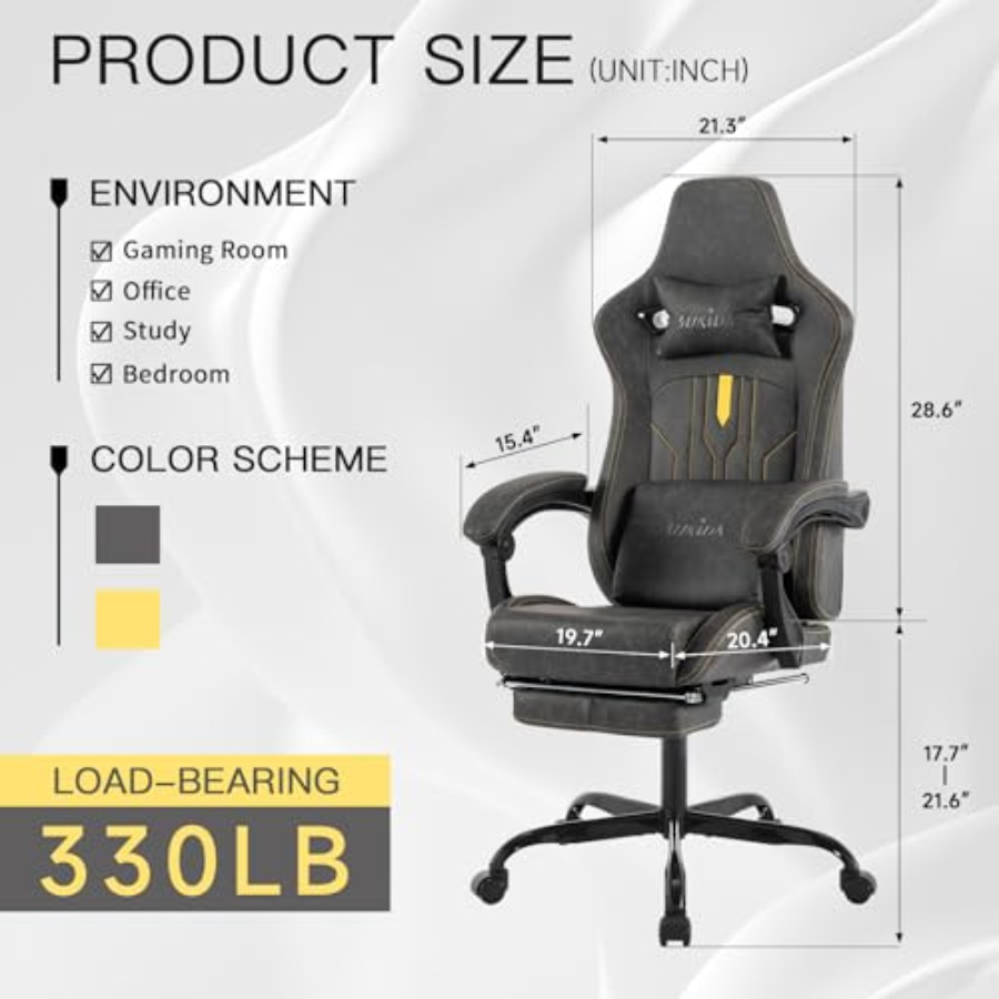 Gaming chair with footrest for - Gaming Chair Cushion recension och pris