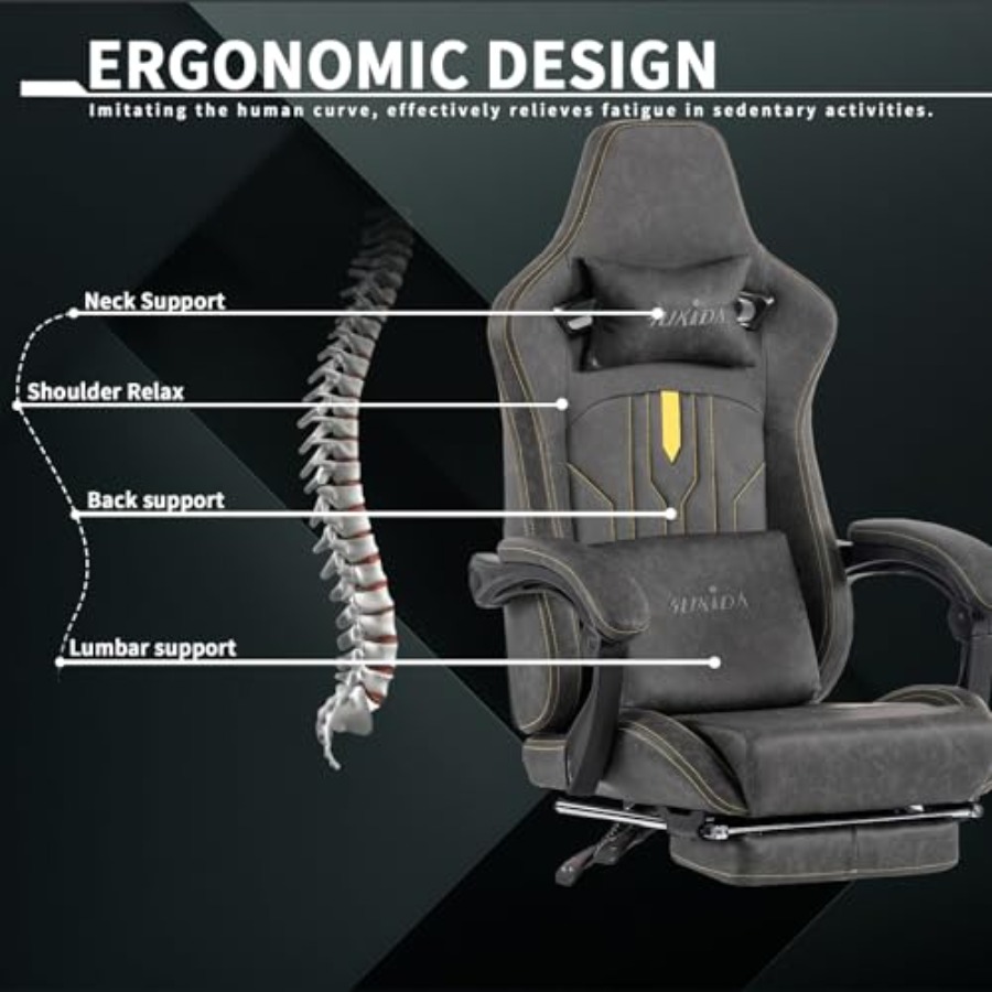 Gaming chair with footrest for - Gaming Chair Cushion recension och pris