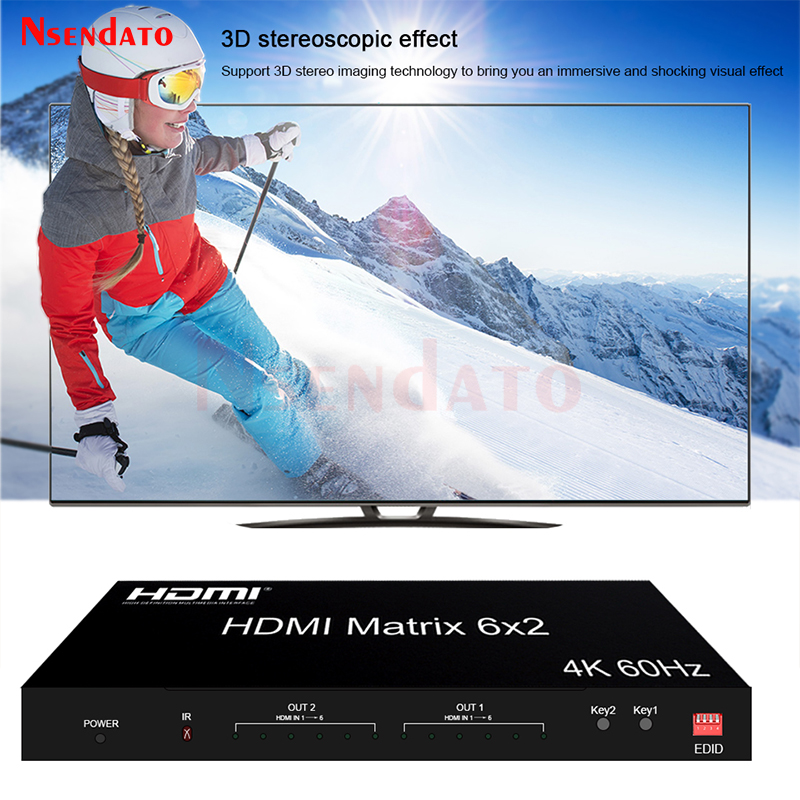 6x2 HDMI Matrix Switch 4K 60Hz - Gaming Console Bundle recension och pris