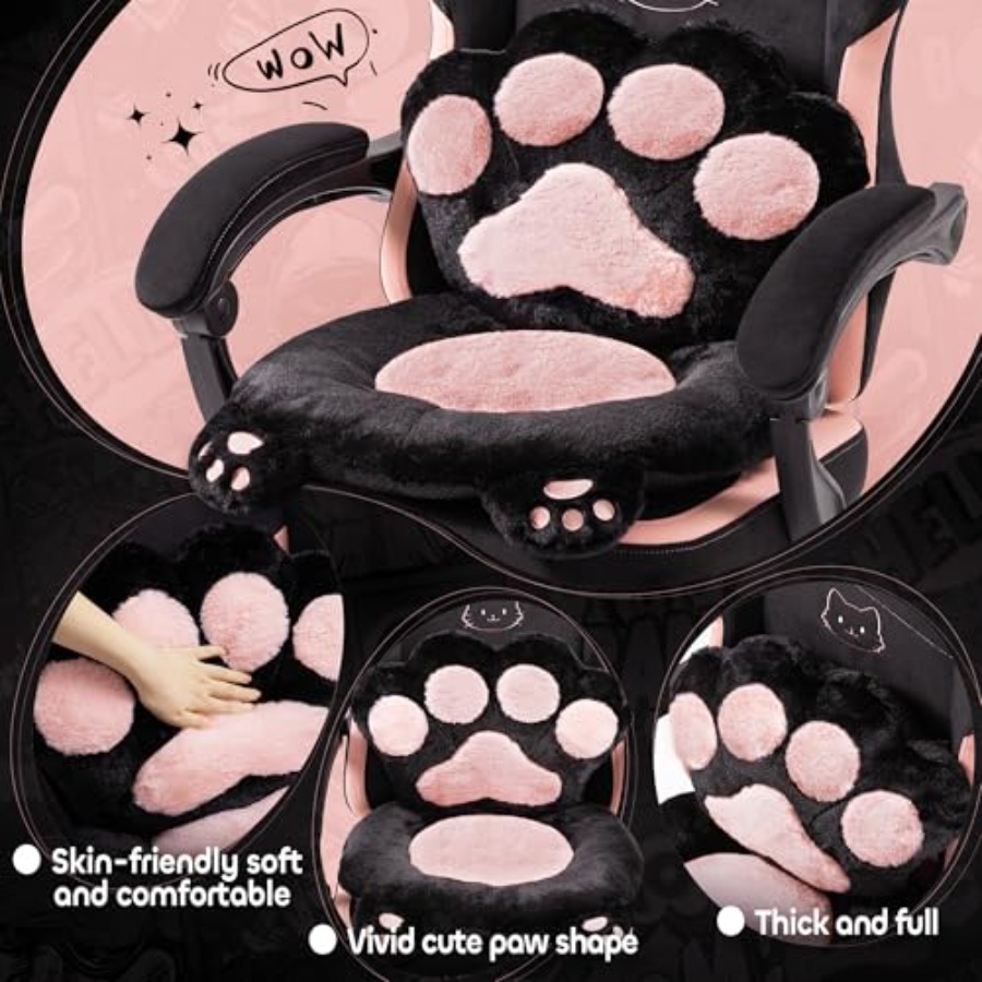 Pink gaming chair with cat ear - Gaming Chair Cushion recension och pris