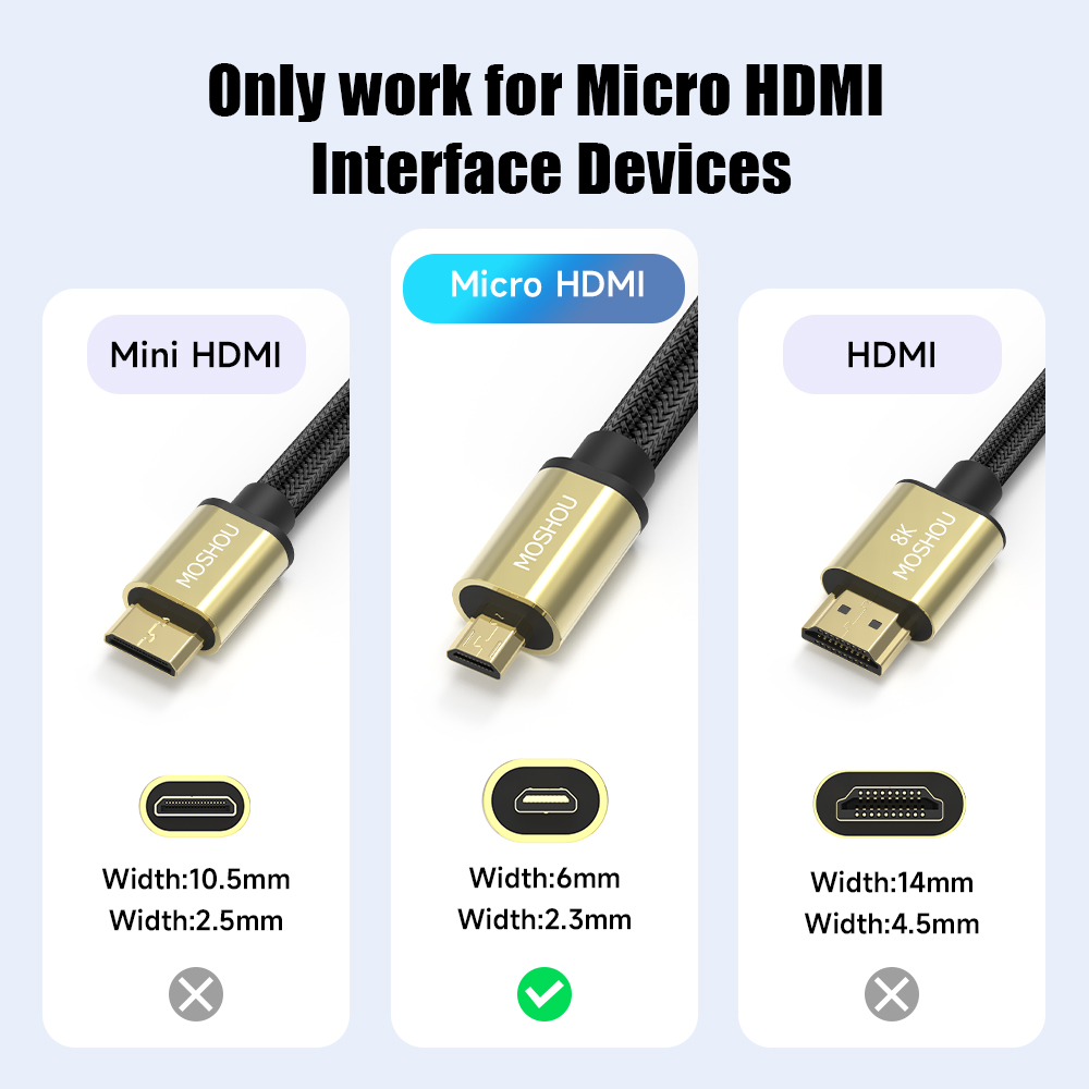 Micro HDMI to HDMI-compatible  - Hdmi Cable 2.1 recension och pris