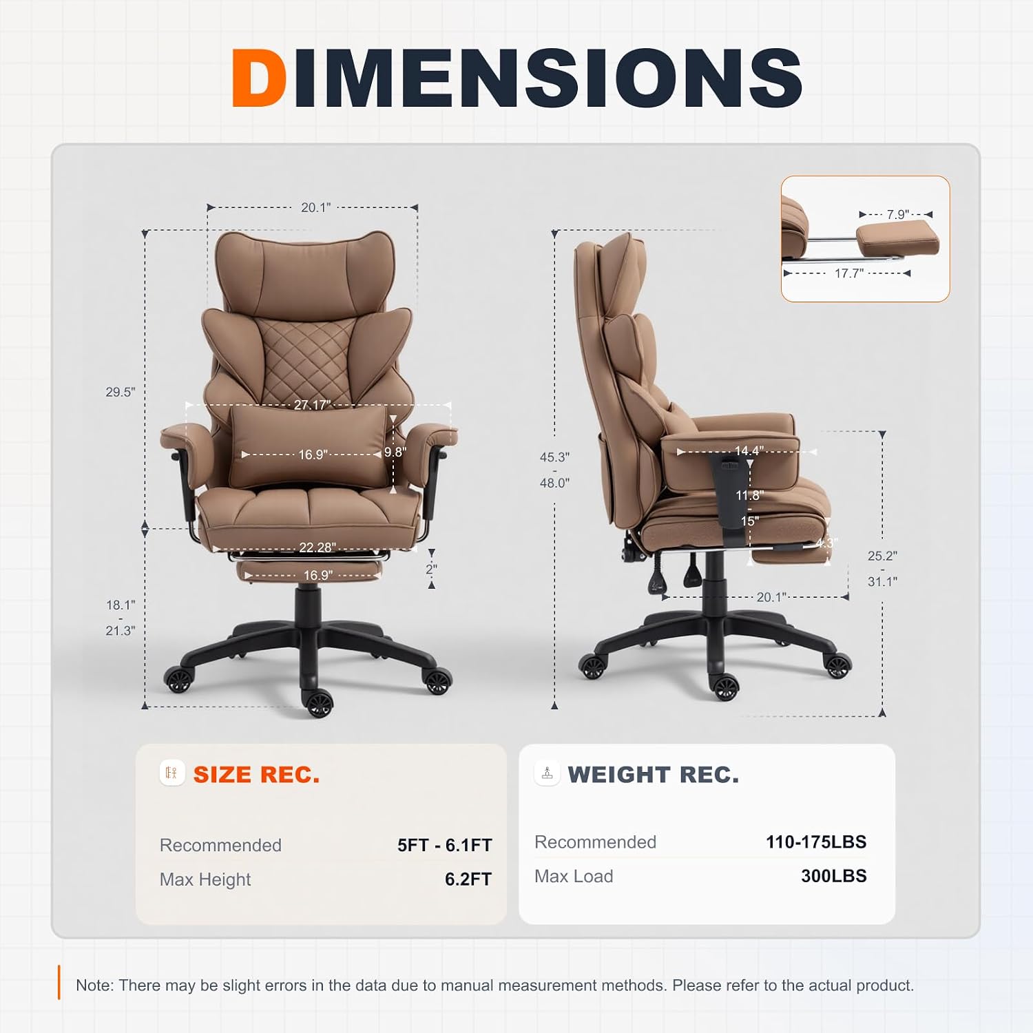Big and Tall Office Chair with - Gaming Chair Cushion recension och pris